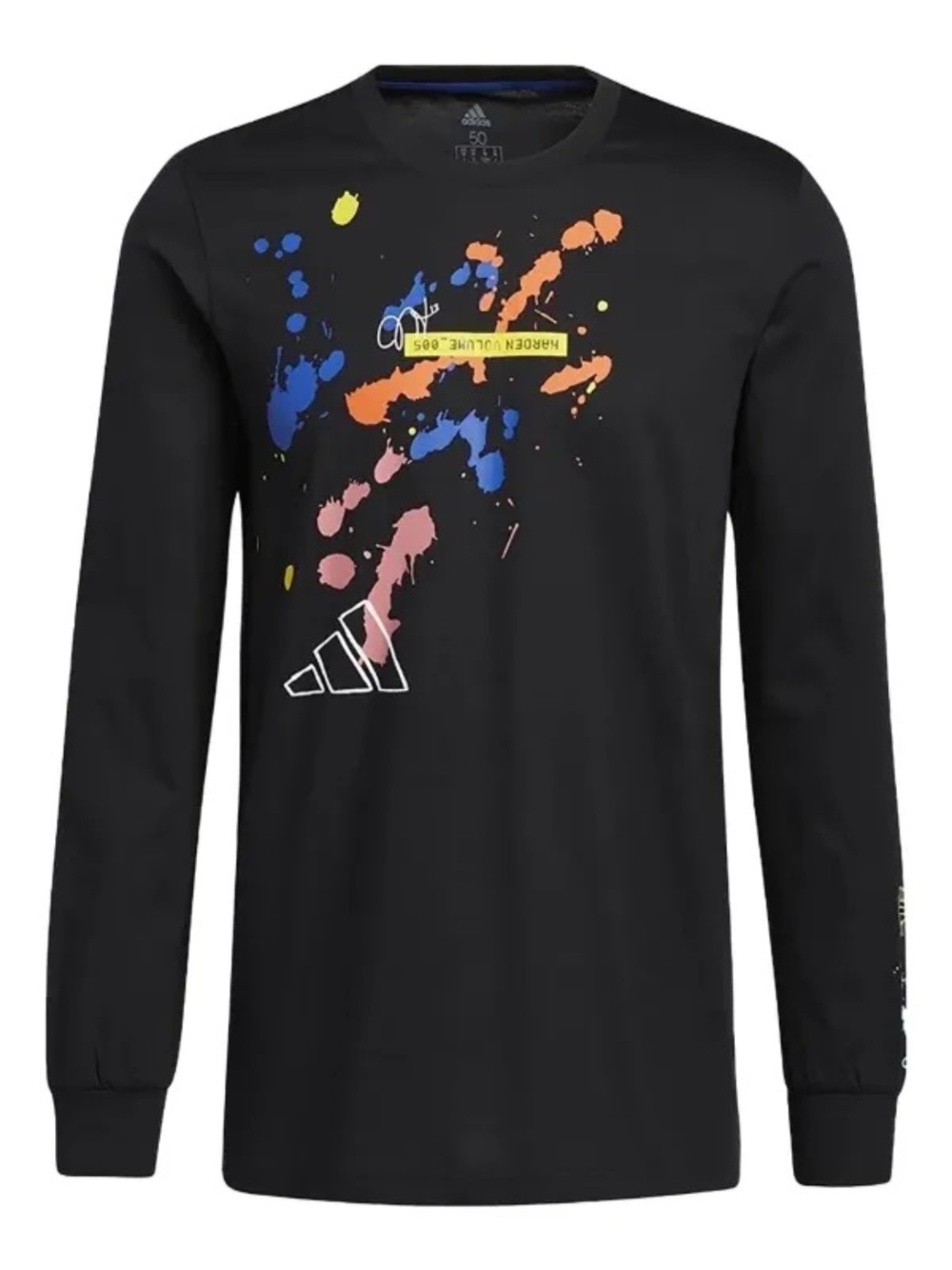 Adidas Harden Vol. 5 Long-Sleeve Men's Crew T-Shirt Black 2XL